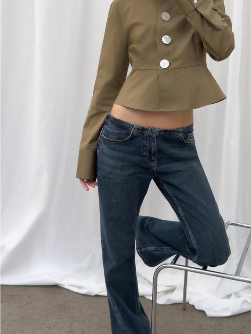Zara TRF LOW RISE JEANS